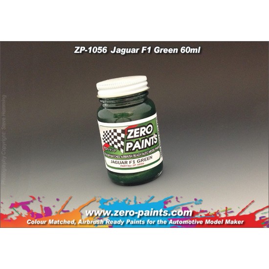 Jaguar Racing F1 Green Paint 60ml Zero Paints 1056 jaguar-racing-f1-green-paint-60ml-zero-paints-1056