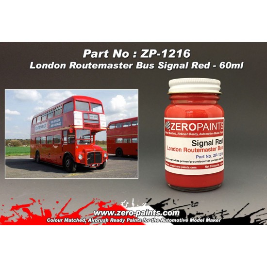 London Routemaster Bus Red Paint for Revell AEC Kit 60ml