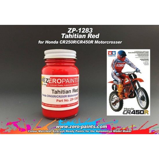 Honda Tahitian Red CR250R/CR45R Motocrosser Bikes (Tamiya) 60ml