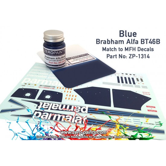 Brabham Alfa BT46B Blue Paint for MFH BT46B kit 30ml