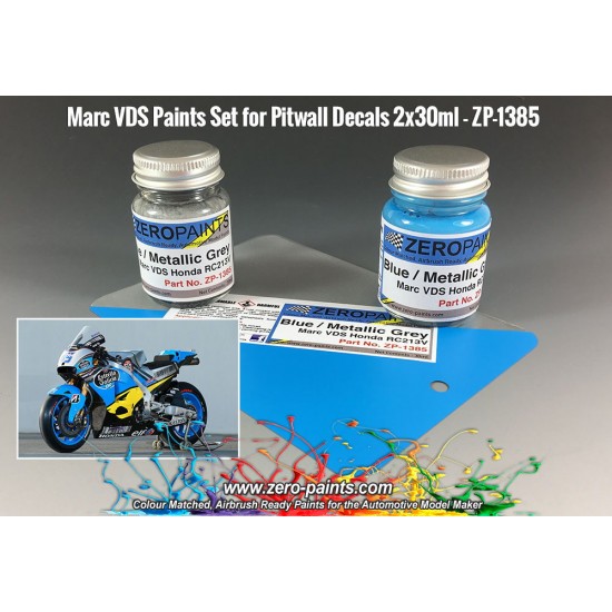 Marc VDS Honda RC213V - Blue/Metallic Grey Paint Set 2x30ml for Pitwall PW-12D-002