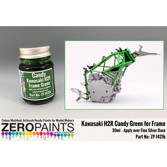 Kawasaki H2R Frame Candy Green Paint (30ml)
