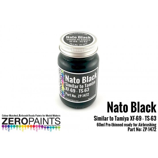 Nato Black Similar to Tamiya XF-69 - TS-63 Paint 60ml