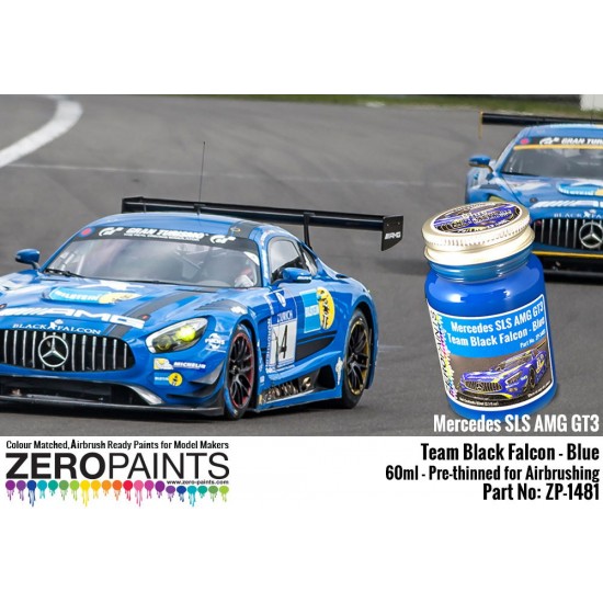 Mercedes AMG GT3 Team Black Falcon Blue Paint 60ml for Tamiya Kit 24345