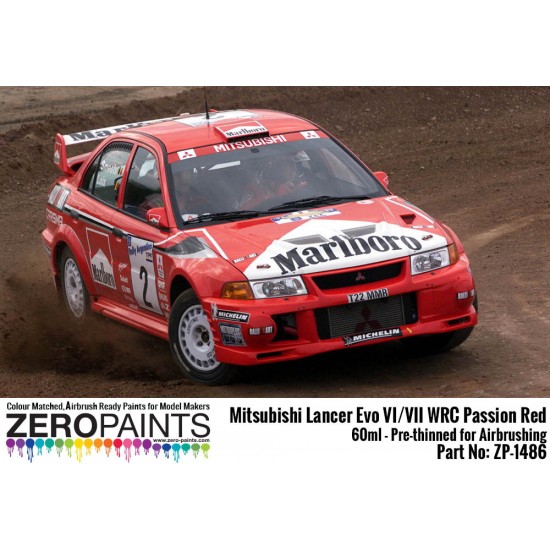 Mitsubishi Lancer Evo VI WRC Passion Red Paint 60ml for Tamiya 24220/24257