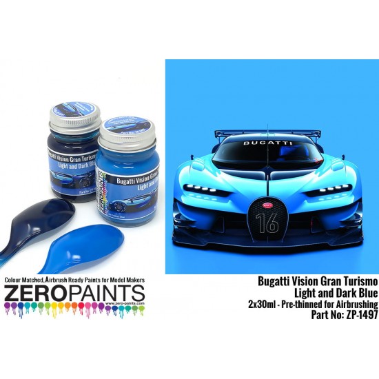 Bugatti Vision Gran Turismo - Light and Dark Blue Paint Set 2x30ml