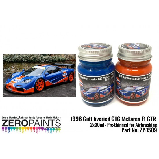1996 Gulf liveried GTC McLaren F1 GTR Paint Set 2x30ml