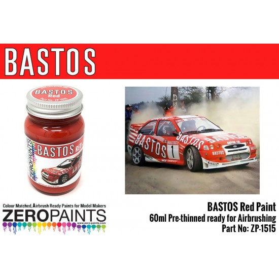 Bastos Red Paint for Bastos Sponsored Cars 60ml