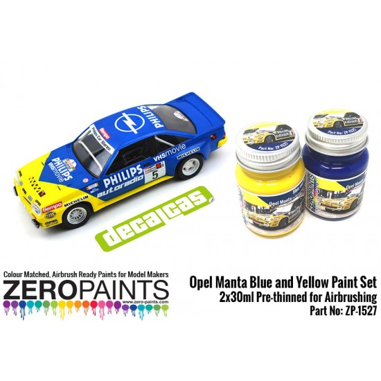 Opel Manta - Blue and Yellow Paint Set 2x30ml for Decalcas DCL-DEC017