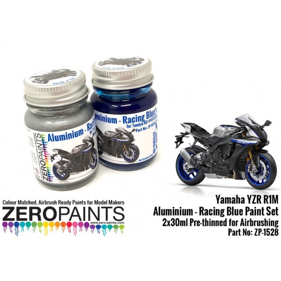 Yamaha YZR R1M - Aluminium and Racing Blue Paint Set 2x30ml for Tamiya 14133