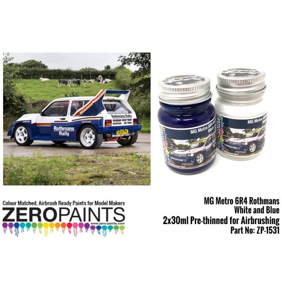 MG Metro 6R4 Rothmans - White and Blue Paint Set 2x30ml