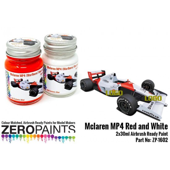 Mclaren MP4 (Marlboro) Red and White Paint Set (2x 30ml)
