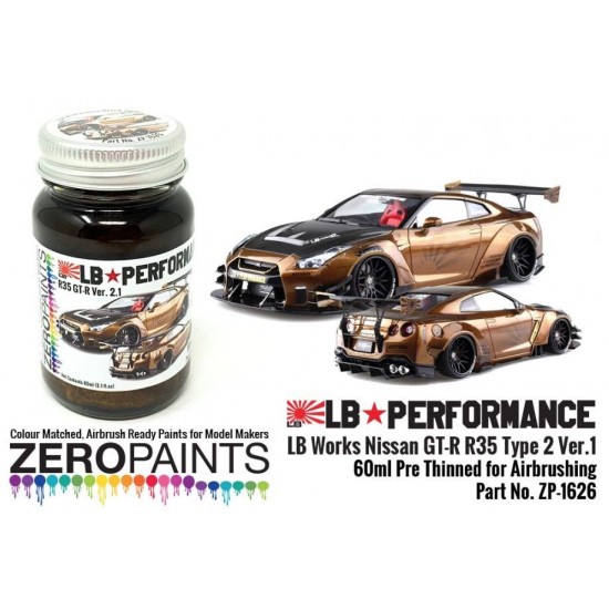 Black Gold Paint 60ml for LB Works Nissan GT-R R35 Type 2 Ver.1