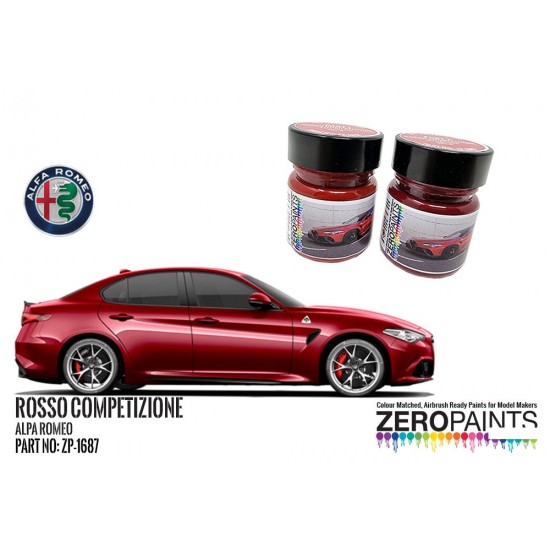 Alfa Romeo Guilia Quadrifoglio 361/B Rosso Competizione Paint Set 2x30ml