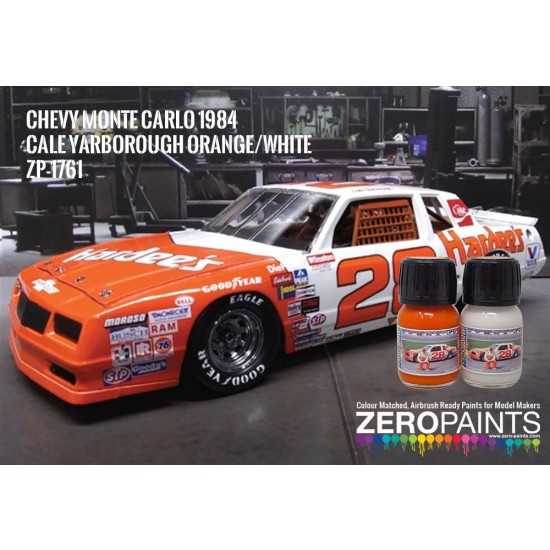 Chevy Monte Carlo 1984 Cale Yarborough Orange/White Paint Set (2x 30ml)