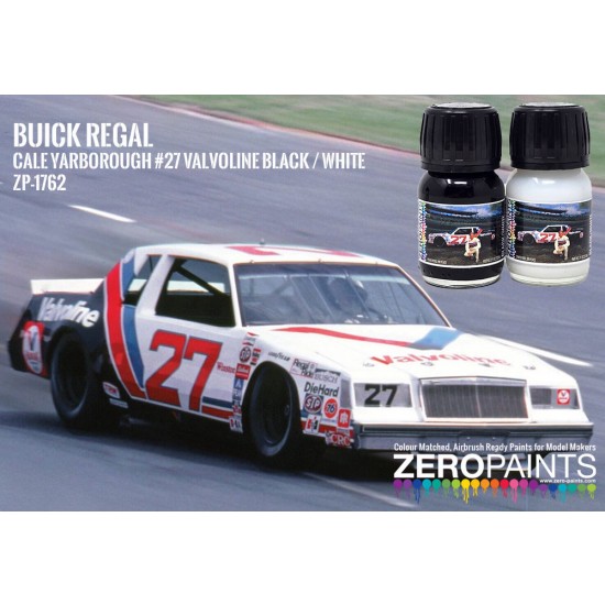 Buick Regal 1982 Cale Yarborough #27 Valvoline Black/White Paint Set (2x 30ml)