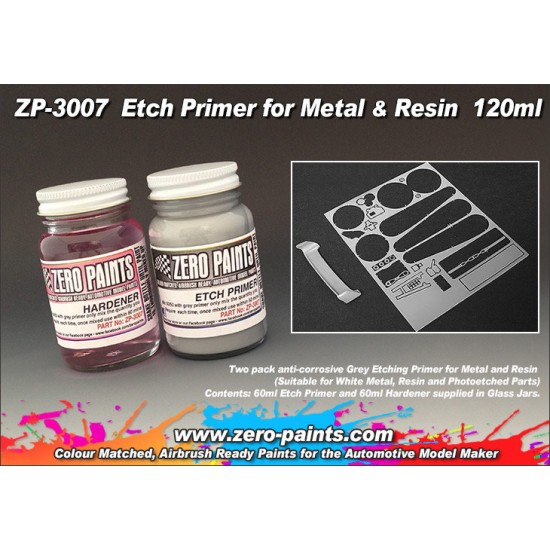 Etch Primer for Metal/Resin (60ml Etch Primer & 60ml Hardener)