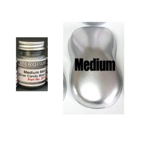 Medium Metallic SILVER Groundcoat for Candy Paints 60ml