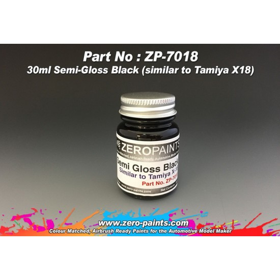 Semi-Gloss Black Paint (Similar to Tamiya X18) 30ml