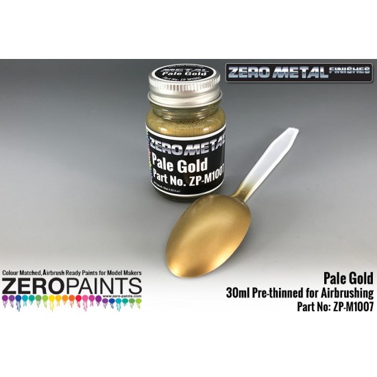 Pale Gold Paint - 30ml - Zero Metal Finishes