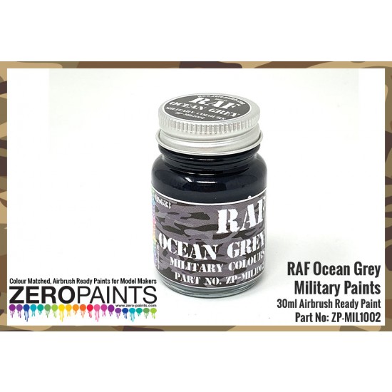 Zero Military Colour Paint - RAF Ocean Grey BS633 (30ml)