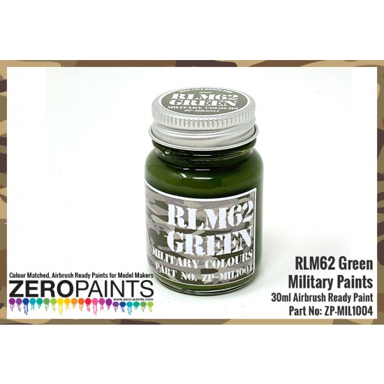 Zero Military Colour Paint - RLM62 Green (30ml)