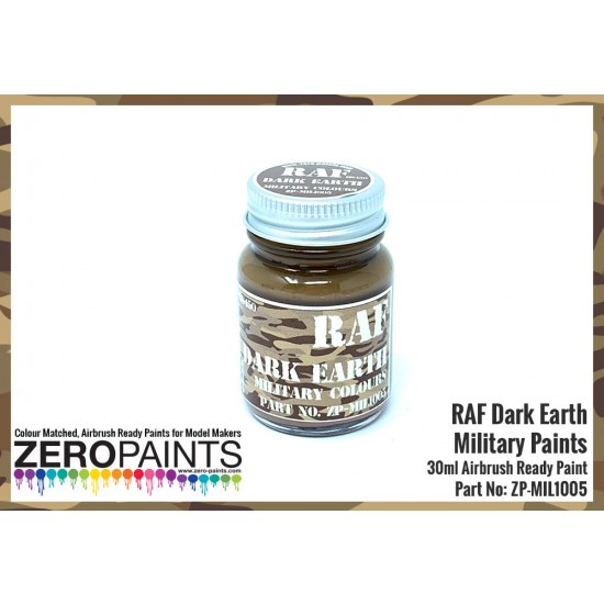 Zero Military Colour Paint - RAF Dark Earth BS450 (30ml)