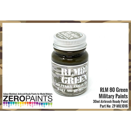 Zero Military Colour Paint - RLM80 Green (30ml)
