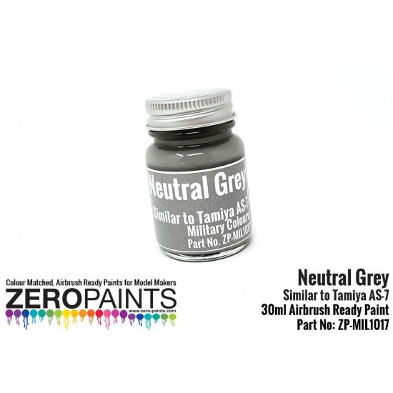 Zero Military Colour Paint - Neutral Grey (Similar to AS-7) (30ml)