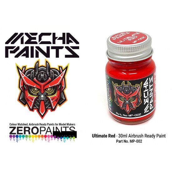 Mecha Paint - Ultimate Red (30ml, pre-thinned ready for Airbrushing)