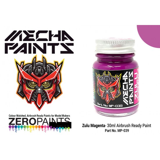 Mecha Paint - Zulu Magenta (30ml, pre-thinned ready for Airbrushing)