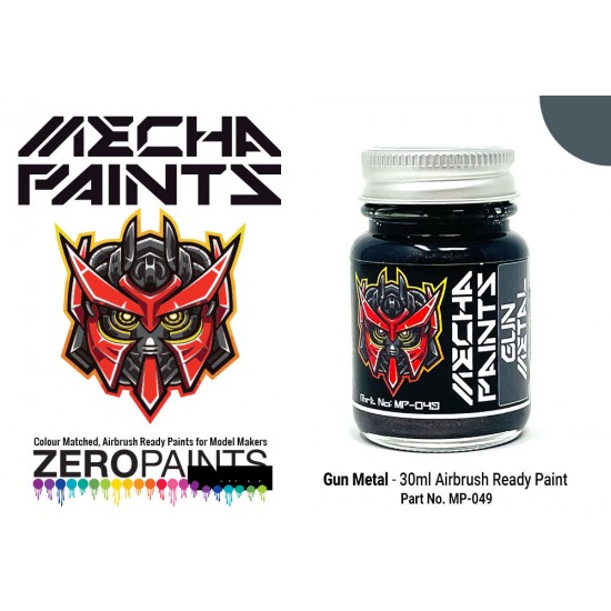 Mecha Paint - Gunmetal (30ml, pre-thinned ready for Airbrushing)