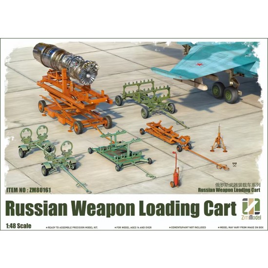 1/48 Russian Weapon Loading Cart with 2 Figures