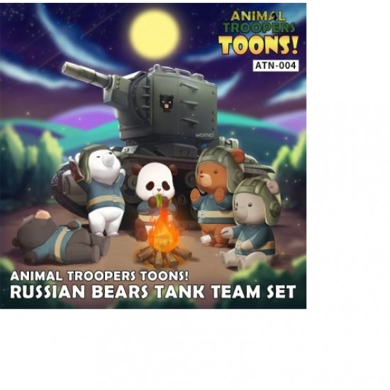 Animal Troopers TOONS! Series - Russian Bears Tank Team Set (5 figures)