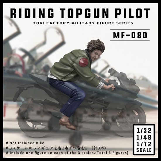 1/32, 1/48, 1/72  Riding Topgun Pilots (3 Figures)