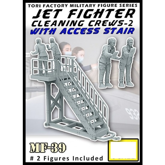 1/48 Jet Fighter Cleaning Crews -2 w/Access Stair
