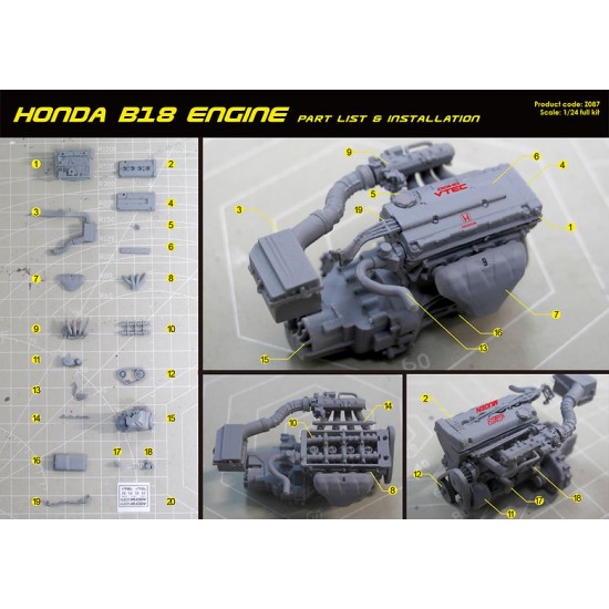 1/24 Honda B18 Engine