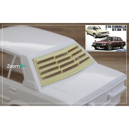 1/24 Toyota Corolla E70 Window Louver for Aoshima kits