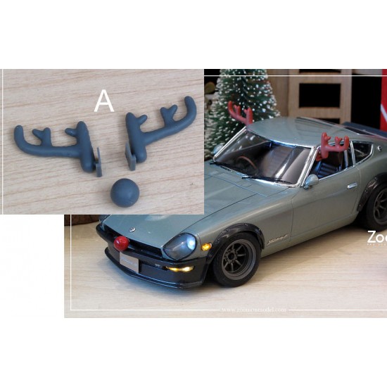 1/24 Christmas Reindeer Antlers (A) for Civilian Car