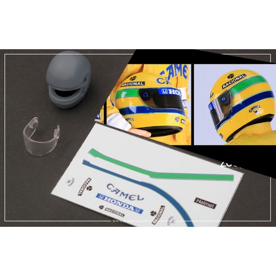 1/12 Ayrton Senna Helmet A (Camel decal)
