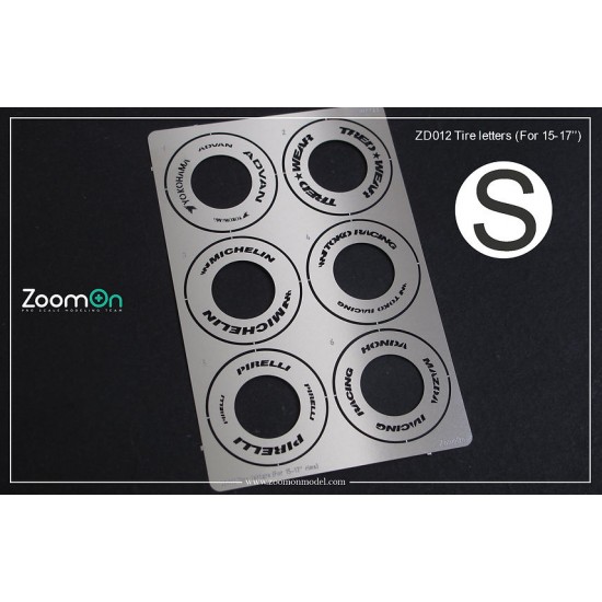 1/24 Tyre Letters (PE) for 15-17'' Wheels