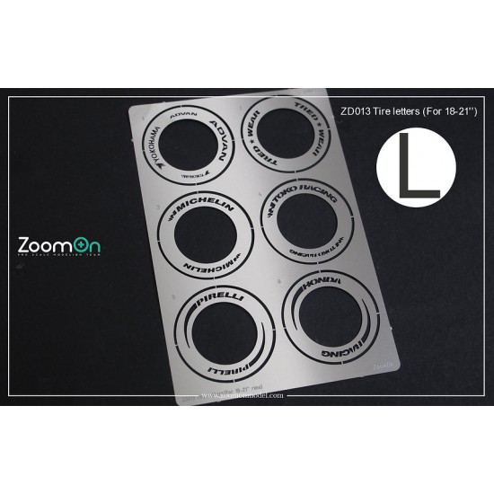 1/24 Tyre Letters (PE) for 18-21'' Wheels