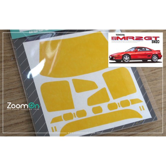 1/24 Toyota MR2 SW Window and Light Painting Masks for Tamiya kit