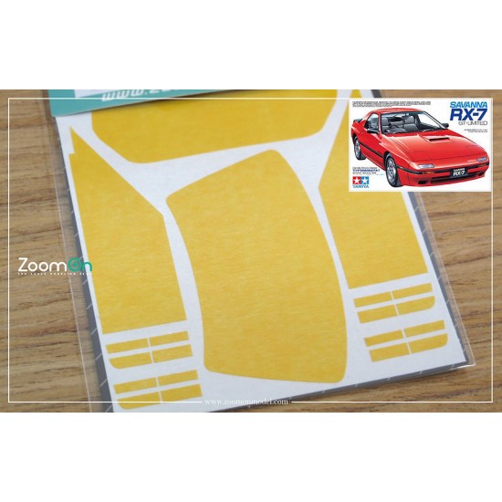 1/24 Mazda RX-7 FC Window and Light Painting Masks for Tamiya kit