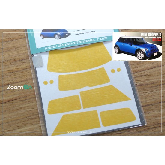 1/24 Mini Cooper S Window and Light Painting Masks for Fujimi kit
