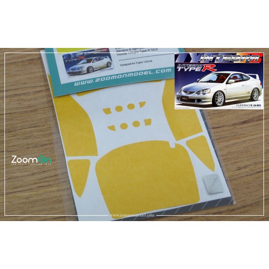 1/24 Honda Integra Type Window and Light Painting Masks for Fujimi kit