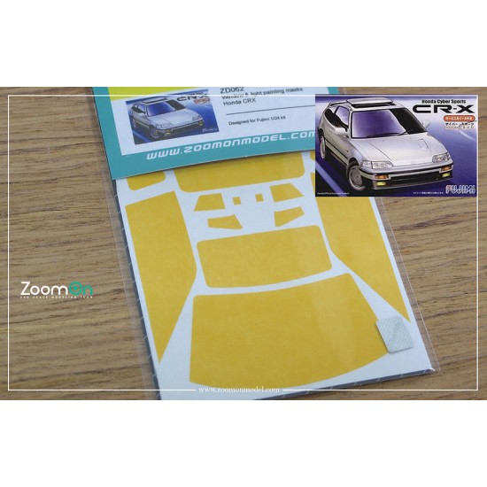 1/24 Honda CRX Window and Light Painting Masks for Fujimi kit