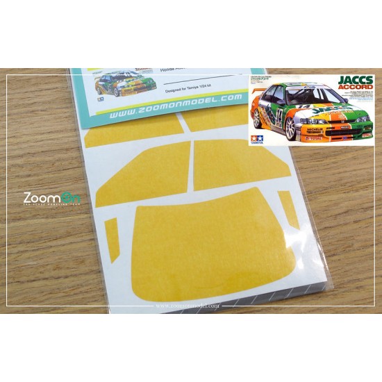 1/24 Honda Accord Jaccs Window and Light Painting Masks for Tamiya kit