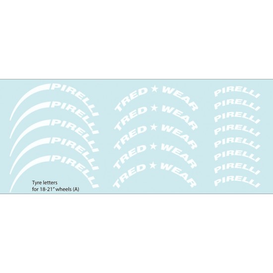 1/24 Tyre Letters (B) Decal for 18-21'' Wheels