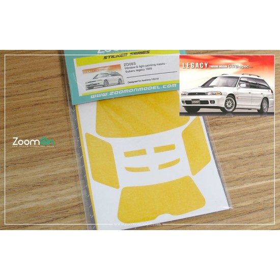 1/24 Subaru Legacy 1998 Window and Light Painting Masks for Aoshima kit